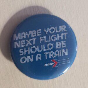 Amtrak Train Logo Vintage Lapel Pin Button